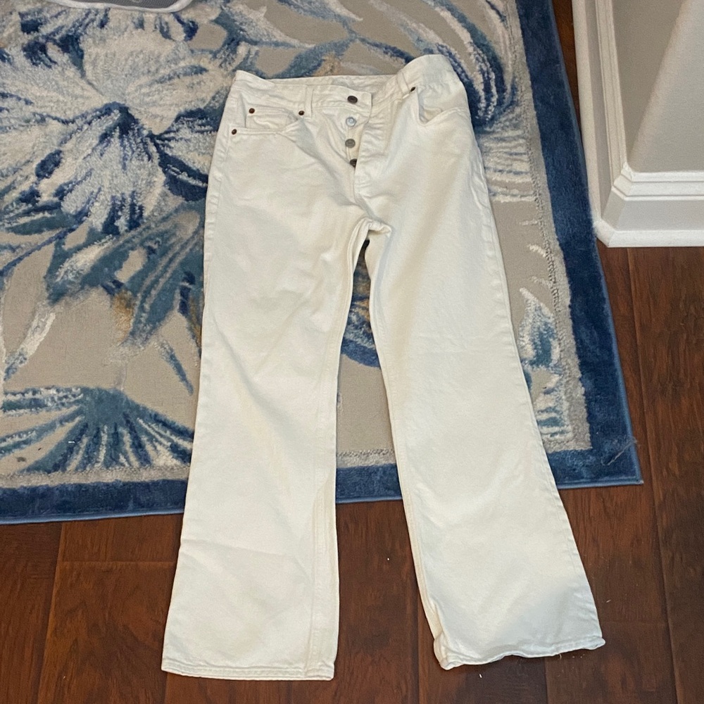 H&M White Flare Jeans